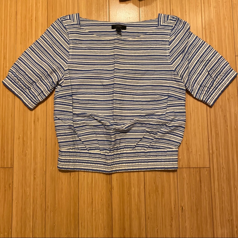 J.Crew seersucker crop top